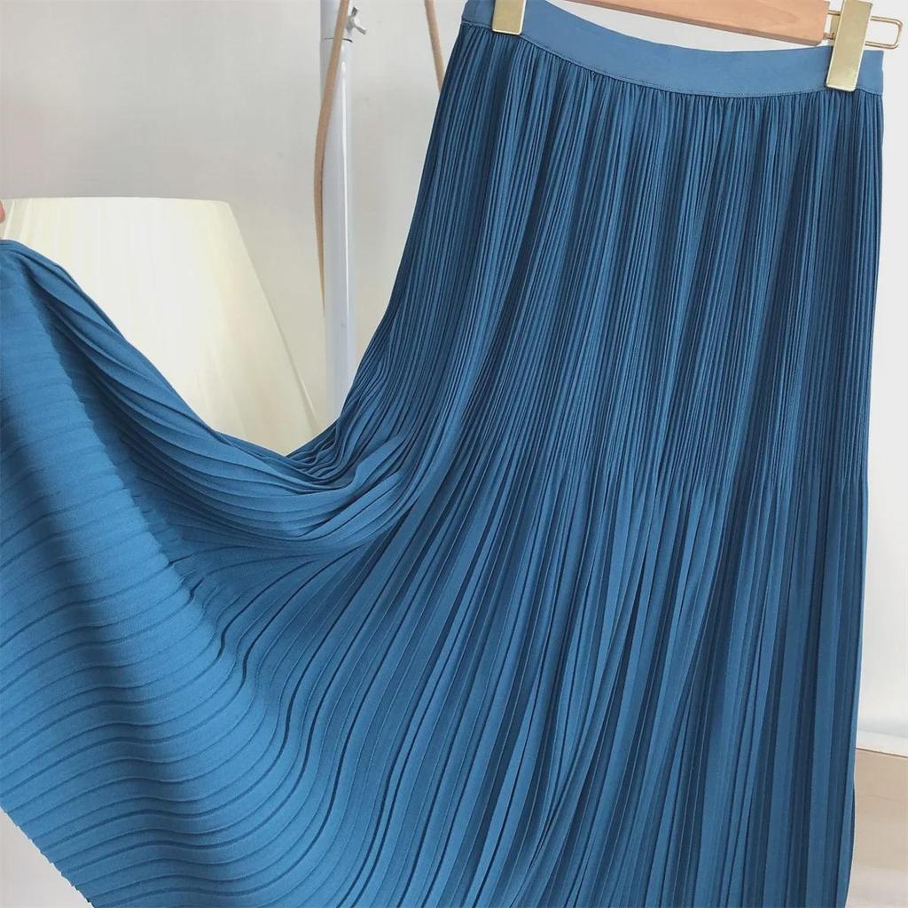Super Slimming Pleated Midi Skirt - New Heavyweight Design for Summer