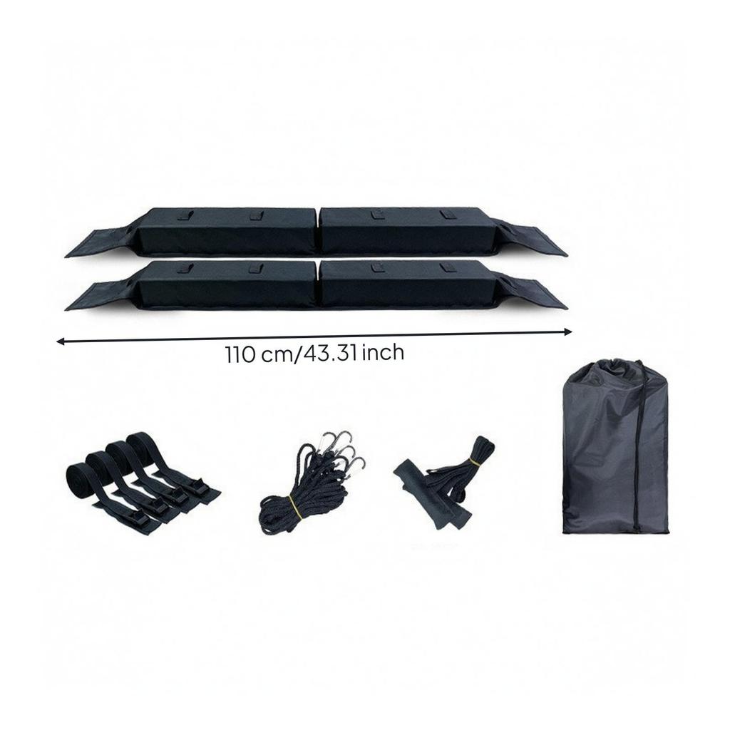2 Pieces Car Roof Soft Rack Vibration Reducing for Road Trips, Kayakers