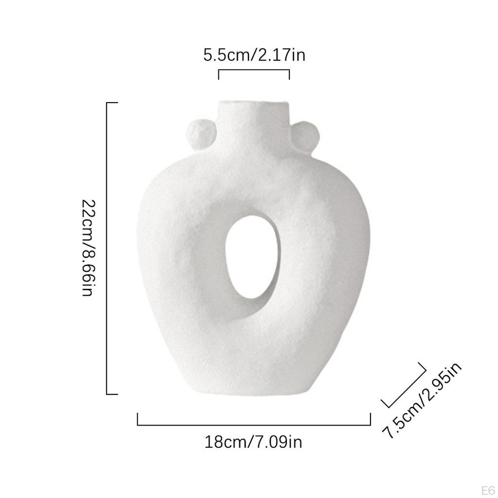 Keramisk blomsterbehållare, Nordisk estetisk kruka, Dekorativt föremål för sovrumsevenemang