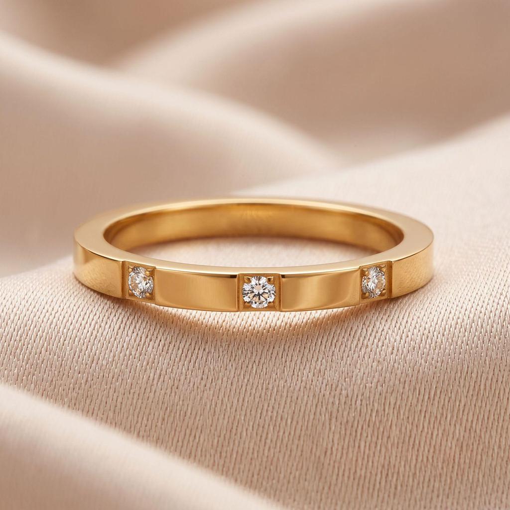 Luxe Dames RVS Ring: Elektrogeplateerd titanium, vervaagt niet, veelzijdig ontwerp