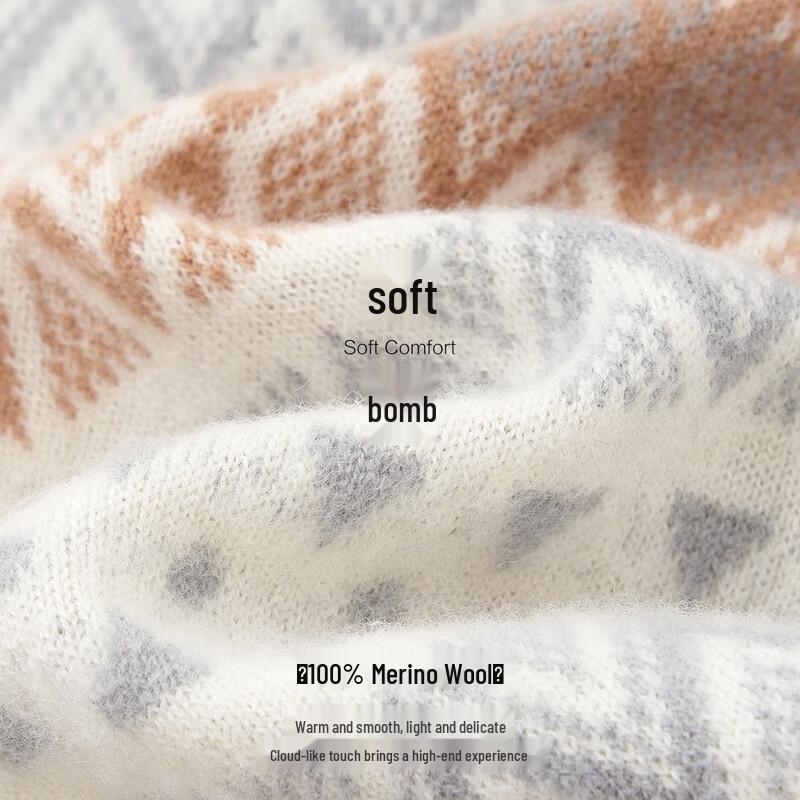 Women's Fair Isle Jacquard 100% Sheep Wool Sweater