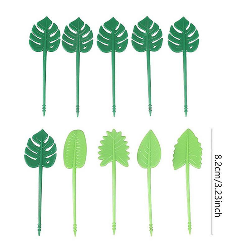 10 ks Dětské párátka na ovoce Jehla Párátka Mini Kreativní Tvar listu Ovoce Dort Dezert Vidličky na jídlo Dekorace do svačinové krabičky Bento doplňky