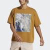 Adidas Nature Marble Print Crew Neck T-Shirt Unisex Tops Yellow HR7142