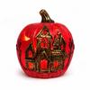Lanterna a Zucca in Resina per Halloween Decorazione Esterna per Cortile con Luce LED per Celebrazioni Festive