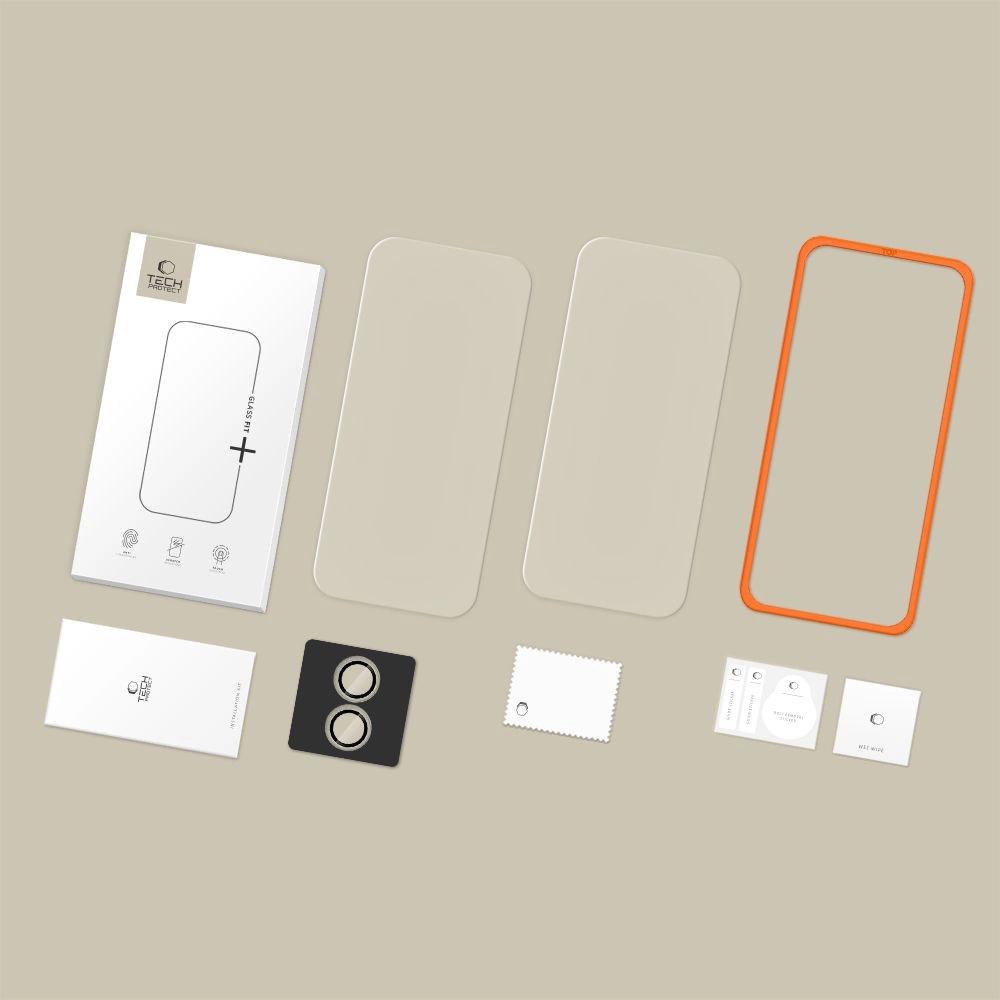 Szkło hartowane Tech-Protect Easy Set+ 3-pack na iPhone 17- przezroczyste