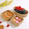Flat Bottom Japanese Salad Bowl Stackable Wooden Tableware Tray Durable Fruit Platter  Fruit