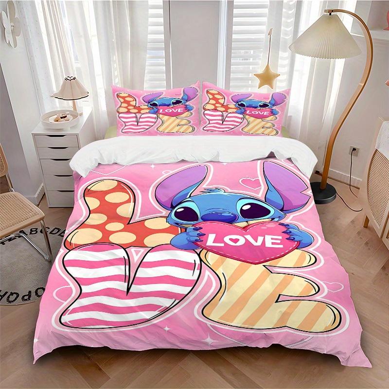 3pcs Stitch Printed Bedding Set,(Includes 1 Duvet Cover And 2 Pillowcases, Quilt Not Included) yy250814109