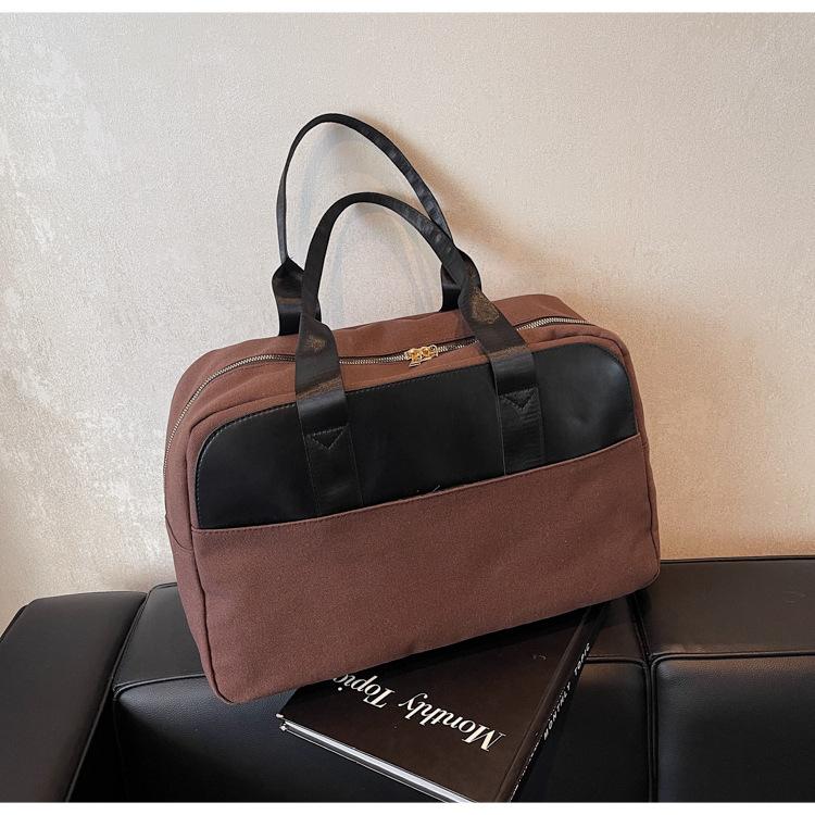 

Retro Bag Women s Large Capacity 2024 New Autumn Winter Versatile Shoulder Bag Casual Simple Commuter Tote Bag темно-коричневого кольору