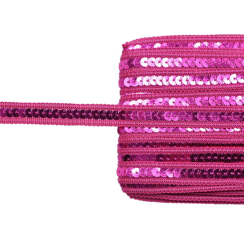 5m 12mm Shiny Sequin Ribbon Lace Trim Fabric for Dress Clothes Handmade DIY Crafts Lace Ribbon Fabric Garments Sewing Supplies