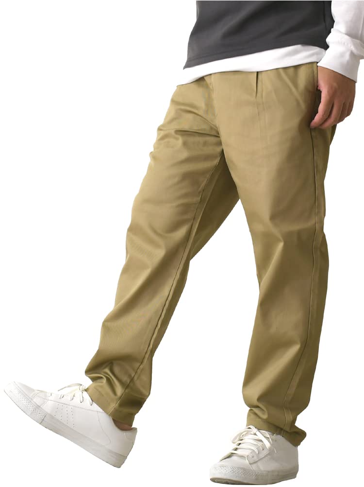 Genuine Dickies Men's Wide-Leg Chef Work Pants, Size 8C0685, Beige, Size L, Size B-18