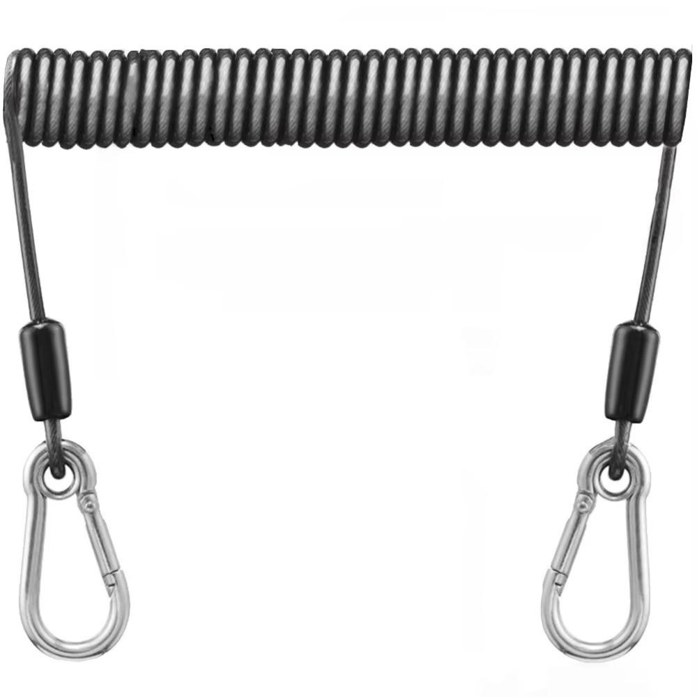 1.5-3M Safety Rope Stainless Steel Gear Tether Gear Protection Fishing Lanyard  Outdoor Activities