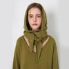 Soft Hood Wool Muffler - Olive