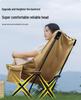 Outdoor Folding Recliner Chair with Leg Rest and 4-Position Adjustable Cotton Seat for Camping and Picnics