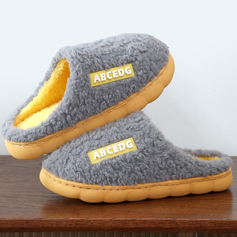 Slippers Men's Winter Home Shoes Autumn and Winter Indoor Couple Cotton Slippers Women's Household Warm Home Shoes