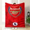 Red Background Featuring Arsenal's Crest and Premier League Logo Design. for All Seasons Blanket Lunch Break Throw Gift