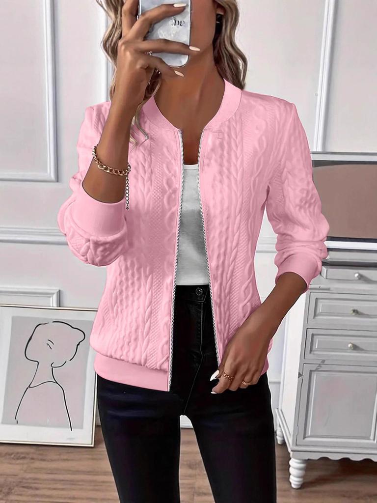 2025 Bestseller Damska Jesienno-Zimowa Jednokolorowa Dzianinowa Kurtka Rozpinana Płaszcz