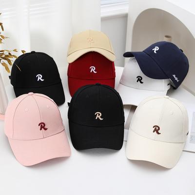 Spring And Summer Embroidered Letter Baseball Cap Women'S Sun Protection Versatile Face Small Breathable Autumn Cap Men