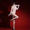 Full Body Stockings 5D Ultrathin Jumpsuits Women Oil Glossy Onesie Open Crotch Pantyhose Lingerie Smooth High Collar Bodysuit