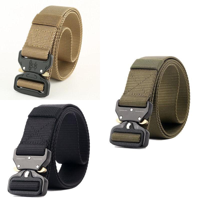 Canvas Military Belt For Men With Quick Release Plastic Buckle Perfect For Hiking And Casual