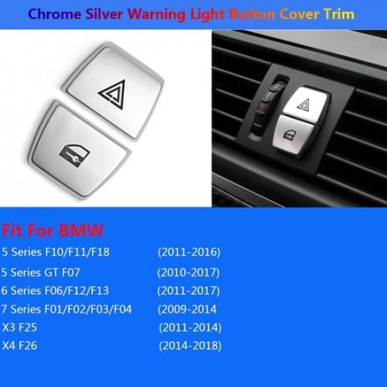For BMW 5 6 7 X3 X4 F10 F07 F06 F01 F25 F26 Car Warning Light Button Cover Trims