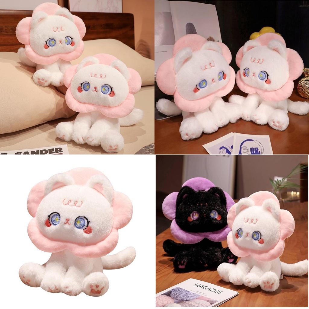 Cat Beauty Plush Toy Cute Cartoon Black And White Cat Perfect Gift For Girls