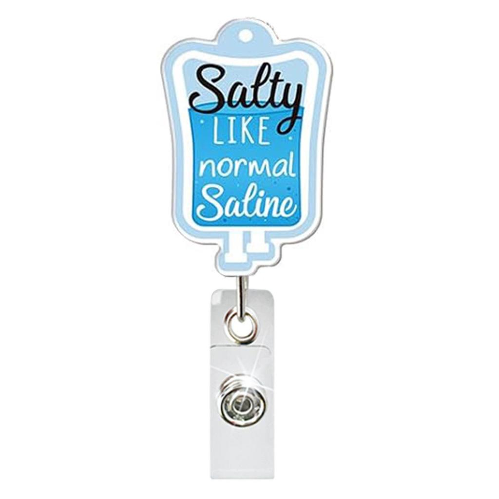 Set of 24 Glitter Acrylic Retractable Badge Holders for Work ID Cards
