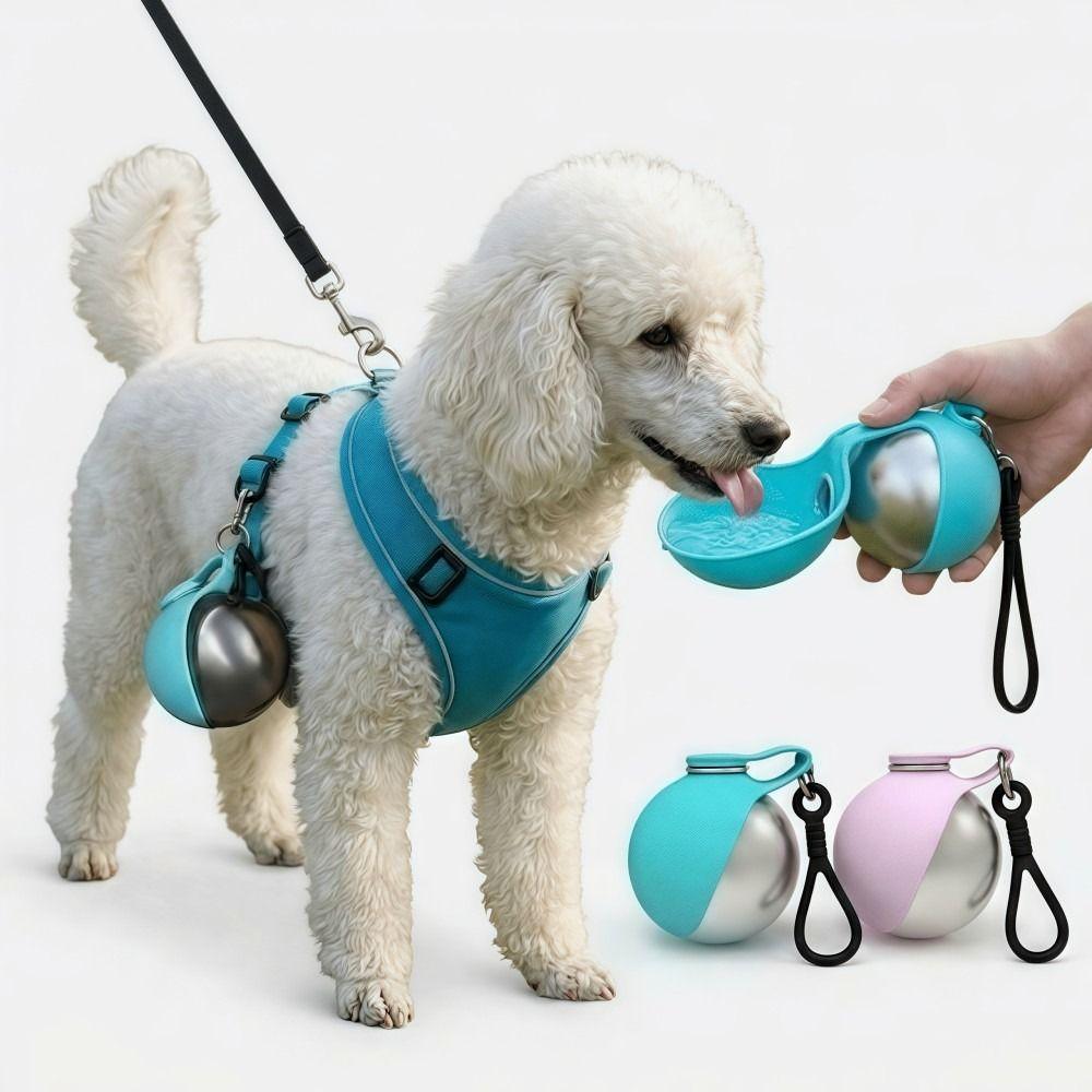 2-in-1 Haustier-Reise-Wasserspender Tragbarer Outdoor-Wasserbecher für Hunde- und Katzenspaziergänge