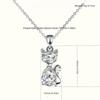 Trendy Crystal Pendant Necklace Zinc Zinc Alloy Cute Cat Jewelry Fashion Elegant Jewelry Sets  For Woman