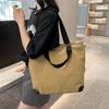 Japanese Style Canvas Tote: Versatile, Fashionable Shoulder Bag for College, Campus & Commuting