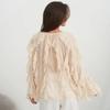 Chiffon Ruffled V-Neck Shirts Top Women Blouse Tee 2026 Summer Sheer Lace-Up High Waist Blouse Elegant Female Shirts Tops