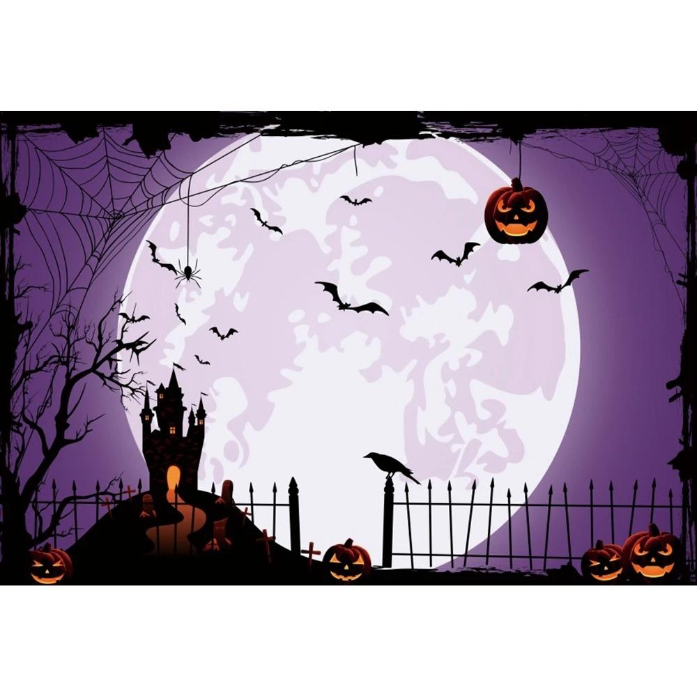 

Хэллоуин украшение для вечеринки в доме, подвесная ткань, ужас, кладбище, замок, тыквенная голова, подвесная ткань, украшение комнаты, фоновая ткань 100x75cm