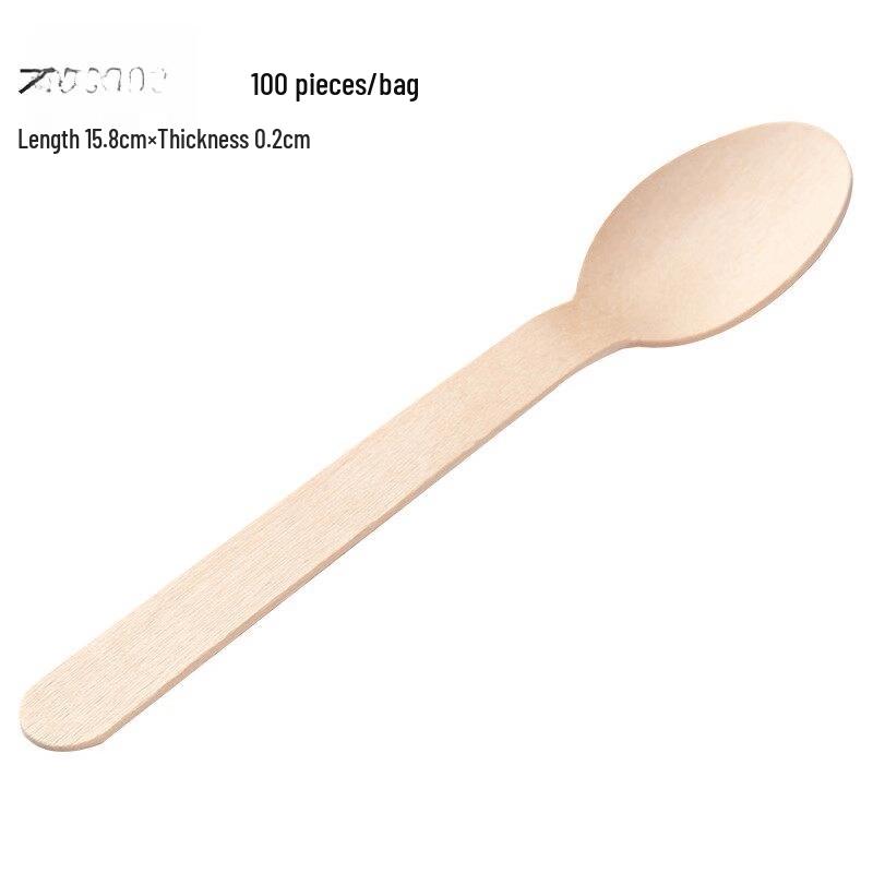 Eco-friendly 16cm Disposable Wooden Spoons
