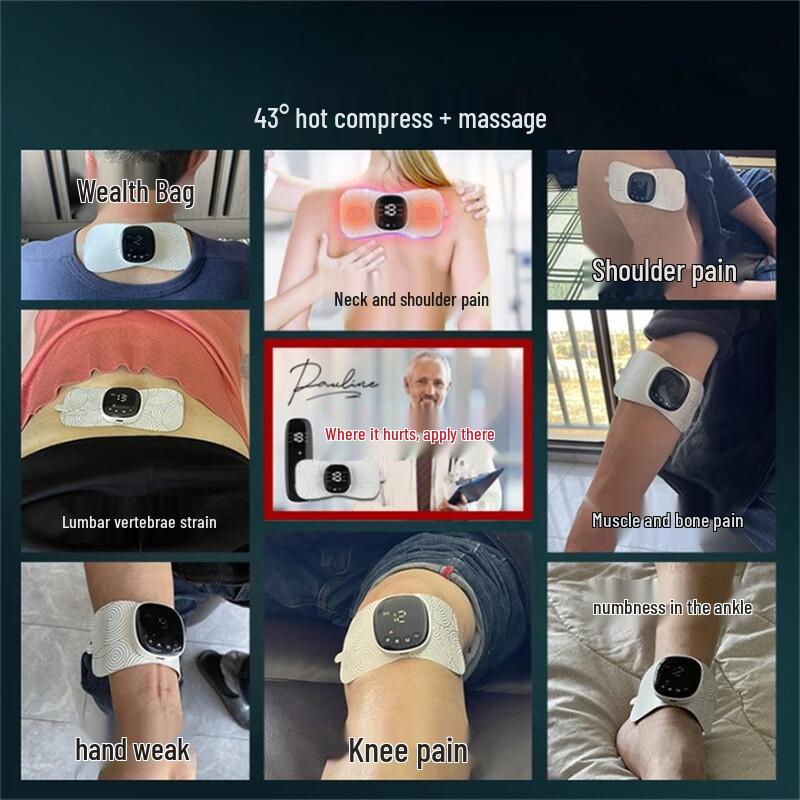 mussels Portable Pulse Neck Massager with Heat and Remote