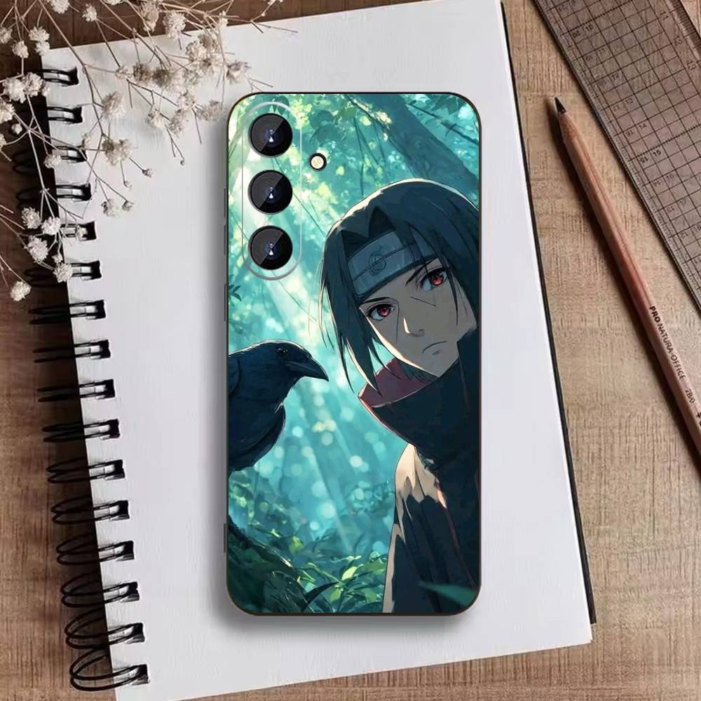 Anime T-Narutos Cover U-Uchiha Phone Case For Samsung Galaxy A73,A21s,A22,A31,A52,A53,A71,A41Soft Black Shell