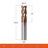 Taiwan 60° Tungsten Carbide 4-Flute Coated End Mill for Steel CNC Machining