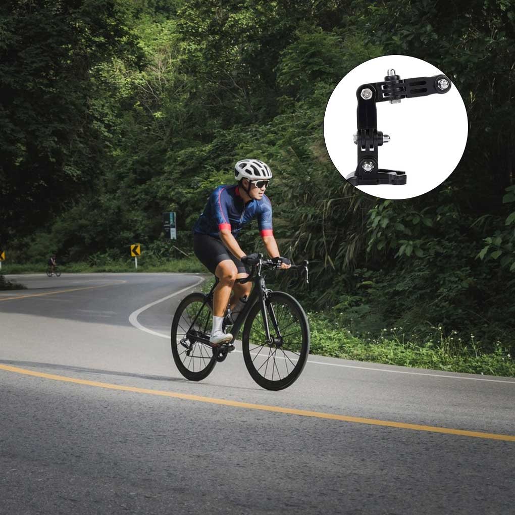 Waterproof Helmet Bracket Front Side Helmet Accessories with Buckle Mount Curved Rubber Arm Base Support 4K Action Camera Part