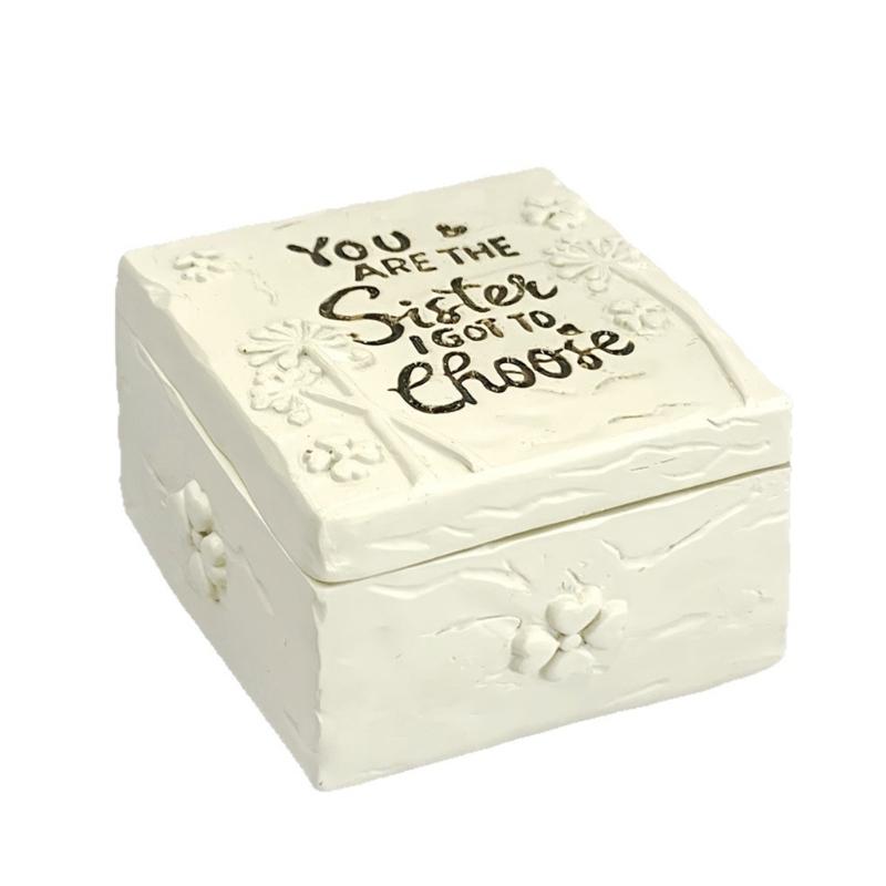 Elegant Solid Color Resin Jewelry Box For Women Minimalist Desktop Planner Perfect Sister Present 1