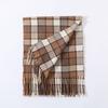 Plaid scarf men's autumn and winter classic trendy earth color warm versatile imitation cashmere scarf for boyfriend