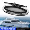 New 300×105mm Boat Porthole Window with Switch Handle Internal Opening Tempered Glass UV Resistant Waterproof for Marine Yacht