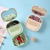 Jewelry Case with Mirror And Compartmented Jewelry Comb Portable Storage Box Mini Jewelry Organizer