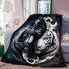 1pc Double-sided Tiger Flannel Throw Blanket for Sofa, Bed, Travel, Camping, Livingroom,Office, Couch, Chair, Warm Plush Blanket