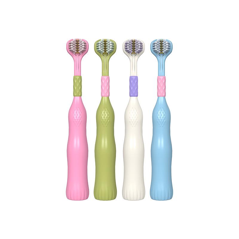 Graphene Antibacterial Three Sided Toothbrush, Suitable for Deep Oral Cleaning Whitening for Families,schools,traveling Couples
