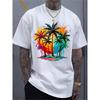 Men's Fashion 3D Printed Men's T-Shirt Round Neck Short Sleeve Trendy Street Wear