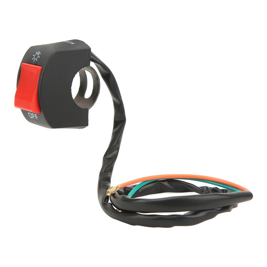 Electric Bike Headlight Switch Metal ABS Motorcycle Fog Light Switch for 2.2 to 2.5CM Handlebar