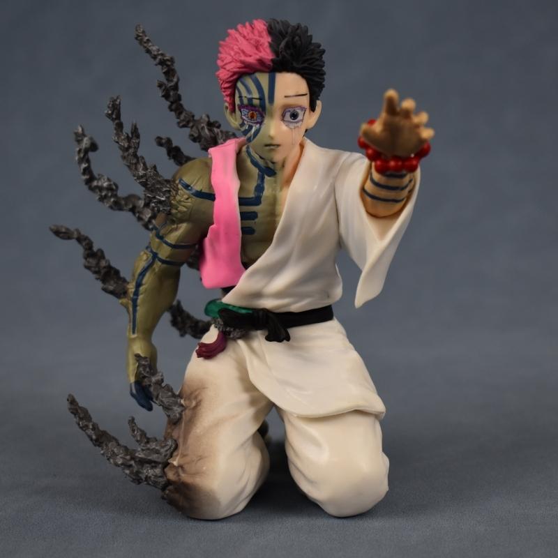 In Stock 13cm Demon Slayer Akaza Hakuji Anime Figure Model Doll Action Figurine Pvc Decoration Peripheral Desktop Ornament Toy