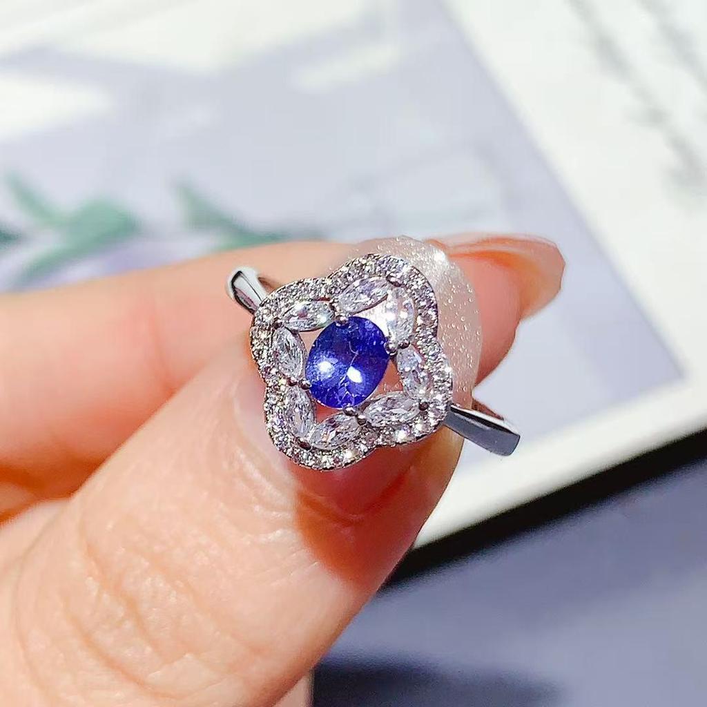 Inel cu Tanzanit din Argint Sterling – Bijuterii cu Gemă Elegante, de Înaltă Calitate pentru Femei