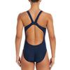 Nike Solid Color Casual Sleeveless One-Piece Swimsuit Women swimsuit Navy-Blue NESS8370-440