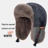 Unisex Lei Feng Aviator Hat: Winter, Velvet-Lined, Insulated, Windproof, Ear Protection for Outdoor Activities, Cycling, and Skiing