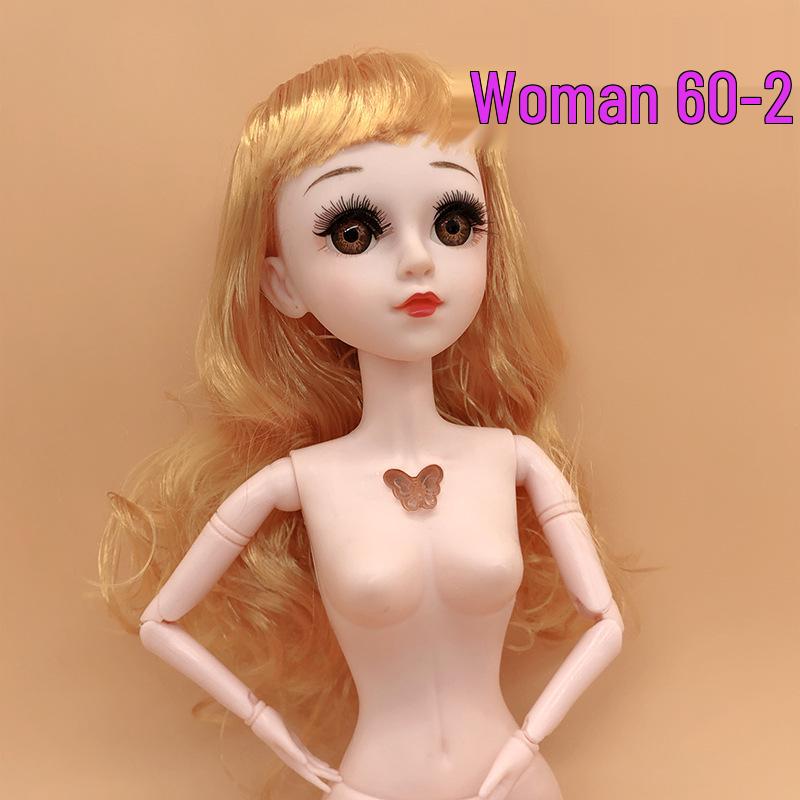 22-Zoll BJD Puppenkörper mit beweglichen Gelenken und individuellem Make-up - Prinzessinnen-Accessoires enthalten