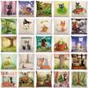Newest Cute Cartoon Sofa Pillow Cover Black and White Cat Funny Fox Cushion Cover Throw pillowcase